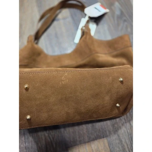 Divina Firenze Brown Suede Leather Tote Bag Made in Italy New with Tags - Picture 3 of 7